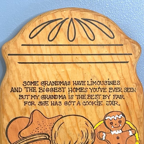 Vintage Decorative Collectible Wood Block Kitchen Decor THE BEST GRANDMA - Picture 3 of 5